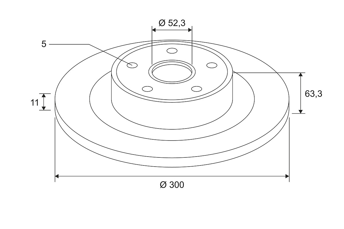 BRAKE DISC X1 WITH BRG REN ESPACE IV RR